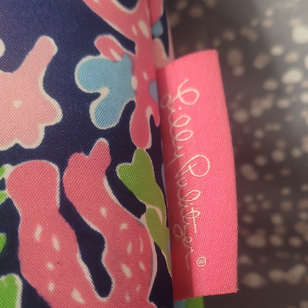 Lilly PULITZER Floral Pink Blue Waterproof Insulated Lunch Tote Bag Travel* - Picture 4 of 9